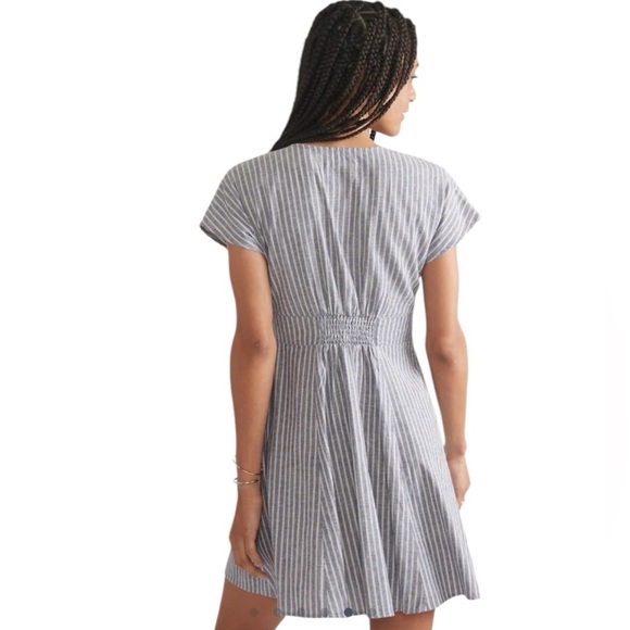 Marine Layer - Camila Striped Button Down Mini Dress Sz L - Picture 4 of 10